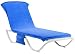 The Bahama Towel Company 500-Gram Bahama Chaise Cover with 10-Inch Slip-on Back and Side Pocket, Sea Blue