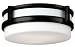 Forecast F6111-33 27th Street - Three Light Flush Mount, Wrought Iron Finish - Etched Wht Opal Glass
