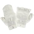 Winter Knit Flip Mitten Fingerless Gloves Glomitt Ivory