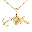 ZEEme For Kids - Kinderanh&auml;nger mit Kette 333/- Gelbgold 36/38cm Glaube, Liebe, Hoffnung 500340939-38Z