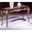 Marble Top / Gold Brush Sofa Table By Acme Furniture