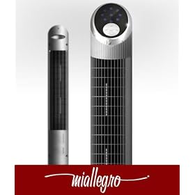 Miallegro 1760 Air Ionizer Tower Fan with Remote Control (Oscillates internally)