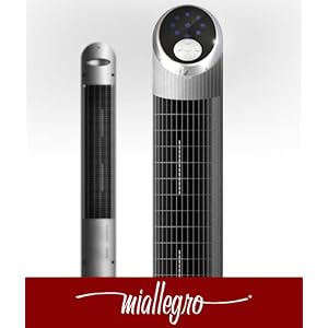 Miallegro 1760 Air Ionizer Tower Fan with Remote Control (Oscillates internally)