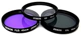 Zeikos ZE-FLK49 49mm Multi-Coated 3 Piece Filter Kit (UV-CPL-FLD)