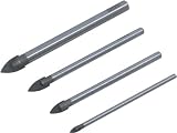 4 PIECE GLASS AND MIRROR DRILL BITS SET