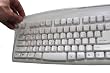 Ivory-White Chinese & English PS2 With USB Adaptor Computer Keyboard Bundled With Keyboard Cover to Protect from Dirt, Dust, Liquids and Contaminants (Includes Keyboard and Cover)