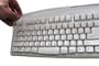CZECH USB Wired White Ivory Beige Computer Keyboard Bundled With The Keyboard Cover for Protection from Dirt, Dust, Liquids, and Contaminants.