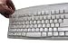 Ivory-White Chinese & English PS2 With USB Adaptor Computer Keyboard Bundled With Keyboard Cover to Protect from Dirt, Dust, Liquids and Contaminants (Includes Keyboard and Cover)
