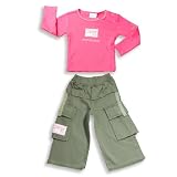 Mish Mish - Infant Girls Long Sleeve Knit Pant Set, Pink, Green