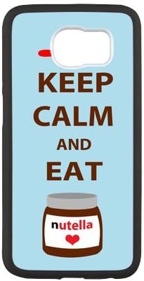 Personalized TPU Rubber Skin Hard Case for Samsung Galaxy S6 - S6 Phone Cover - Keep Calm And Eat Nutella (Design L34)