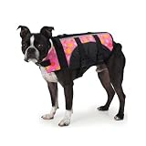 Pink floral dog life jacket