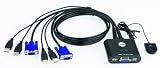 ATEN 2-Port USB 2.0 Cable-Built-in KVM Switch CS22U