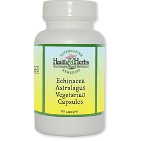 Alternative Health & Herbs Remedies Echinacea Astragalus Vegetarian Capsules, 60-Count Bottle