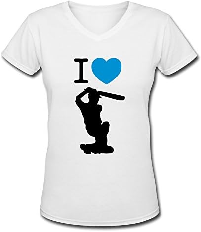HUASH Woman's Love Cricket T-Shirts White