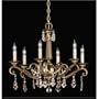 Nulco Lighting Chandeliers 365 06 VOB MA Volcano Antique Brass Malibu Crystal Belvedere Chandelier 6Lt Volcano Antique Brass