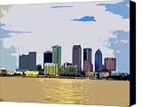 Cigar city skyline Canvas Print / Canvas Art - Artist David Lee Thompson