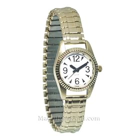 Click here to buy Ladies' Gold Tone Low Vision Watch by MAGNIFYING AIDS.