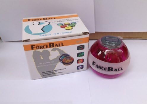 Power Ball Gyroscope LED Wrist Strengthener Ball Power Hand Grip Spin Powerball (purple)