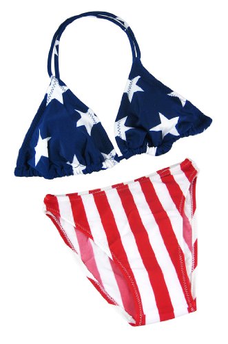 American Flag Lycra Bikini Stars Stripes