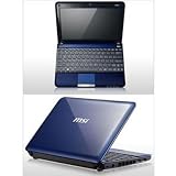 MSI U135-208US 10-Inch Blue Netbook - 3 Hour Battery Life