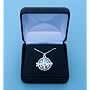 Compass Rose Silver Compass Locket and 17.5 inch Silver Chain