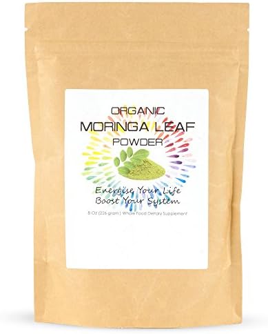 Organic Moringa Leaf Powder 8 Oz Pack - The New Superfood - Nutritional Powerhouse with Multi-Vitamin Benefits - Moringa Oleifera Offers Superior Vegan Protein