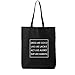 Dress Like Coco Live Like Jackie Cotton Canvas Tote Bag in Black - One Size