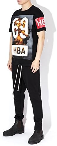 Hood By Air Men's Fire Explosion with Number Print T-Shirt S Black
