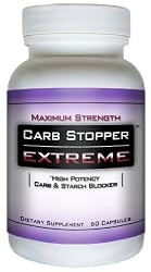 CARB STOPPER EXTREME - High Performance Carbohydrate & Starch Blocker Formula/Diet, Fat Loss, Slimming Supplement with White Kidney Bean Extract.