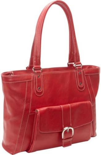 eBags Laptop Collection Soho Deluxe Leather Laptop Tote (Red)