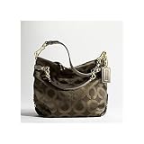 Coach Olive Op Art Sateen Lurex Metallic Brooke Hobo Bag 14144