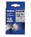 Brother Printers 3/4 Inches 18MM Black On White Security Tape