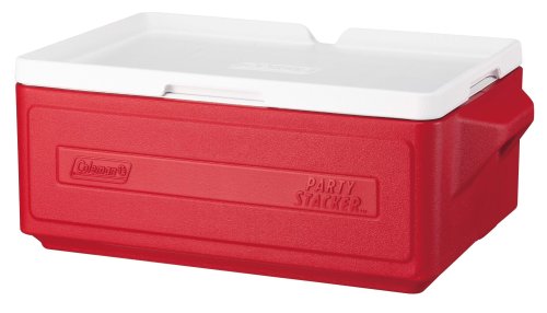 Coleman 25-Quart Party Stacker Cooler, Red