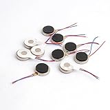 Dowonsol 10個 薄型3.7V直流電機 ボタン振動電機 10×2.5mm 无刷振動電機 マイクロ直流振動モーター