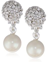 Carolee "Pearl and Crystal Basics" Simulated Pearl Drop Clip Earrings