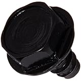 Steel Sheet Metal Screw, Black Oxide Finish,  Hex Washer Head, Hex Drive, Type B, #6-20 Thread Size, 1/4" Length (Pack of 100)