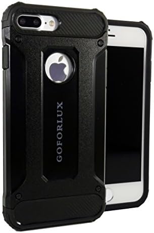 iPhone 7 &amp; 7 Plus Case, GoForLux - Armor [Shockproof, Dustproof and Anti-scratch] Heavy Duty Armor Rugged Dual Layer (iPhone 7 Plus Black)
