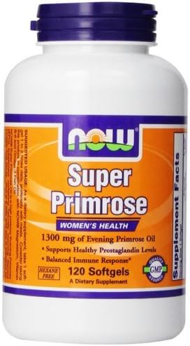 NOW Foods Super Primrose Softgels, 1300 mg, 120 Count x Multipack of 5