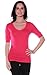Emmalise Women's Slim Athletic Fit Vneck Tshirt Half Sleeves Top