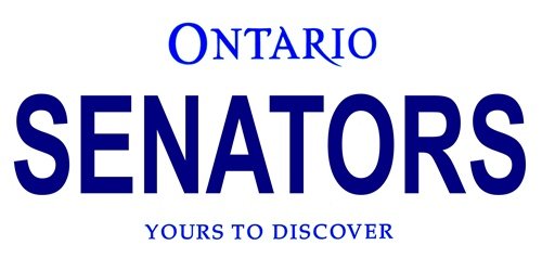 LP-2069 Ontario Canada Province Background License Plates- Senators