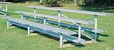 Jaypro Standard Aluminum and Galv. 3 and 4 Row Bleachers (Call 1-800-234-2775 to order)