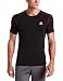 adidas Men's Techfit Fitted Short-Sleeve Top, Black, Small