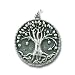 Very Detailed Round Tree of Life Pendant in Sterling Silver for Men or Women, #9023