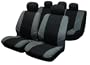 Sakura BY0802 Seat Covers Full Set - Silver/Black