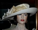Tea Hat Edwardian Style Hat Somewhere in Time Hat NEW Design by Darna Lady Olivia Ivory