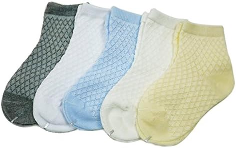 5 Pairs Colorful Newborn Infant Baby Socks Breathable Cotton Mesh Thin Sock Flat Edge Ankle Crew