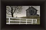 The Old Grey House by Billy Jacobs Primitive Folk Art Landscape 12.5x8.5 in Framed Art Print Picture