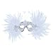 Snowflake Mardi Gras Feather Mask