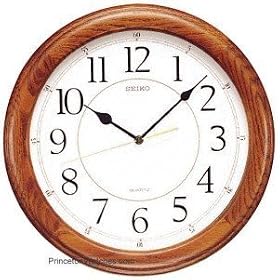 Seiko Wall Clock Dark Brown Solid Oak Case - Decorative Wall Clocks - Seiko QXA129BLH