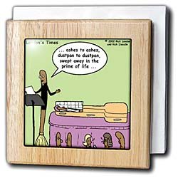 Broom Funerals - 6 Inch Tile Napkin Holder by 3dRose LLC